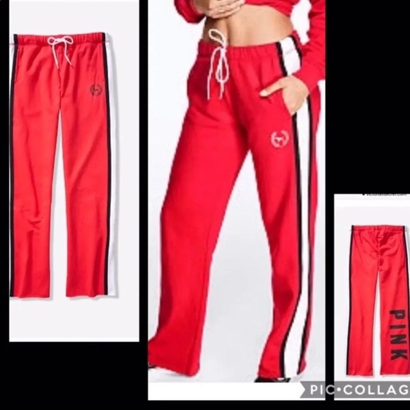 Vs pink boyfriend pant colorblock  lg will fit xl - Picture 1 of 3